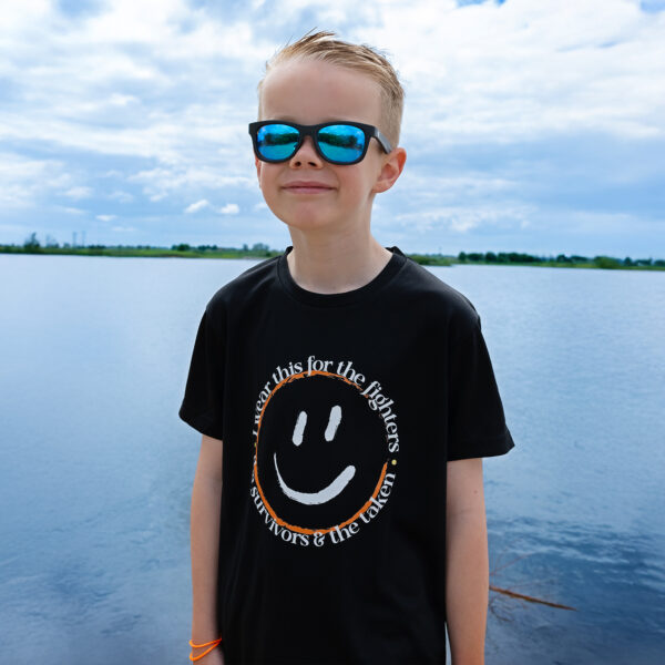 Smile2Support Black Sportshirt - Kids - Afbeelding 2