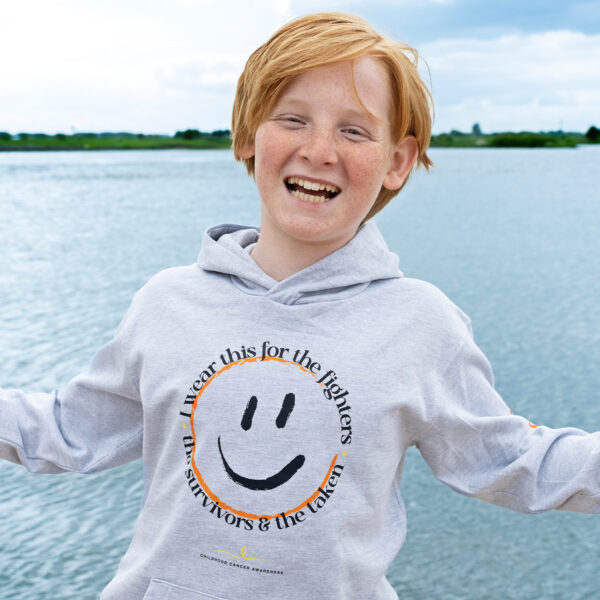 Smile2Support Oxford Grey Hoodie - Kids - Afbeelding 2