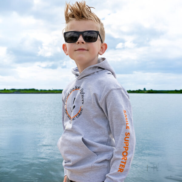 Smile2Support Oxford Grey Hoodie - Kids - Afbeelding 3