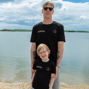 Smile2Support Black T-shirt - Adult