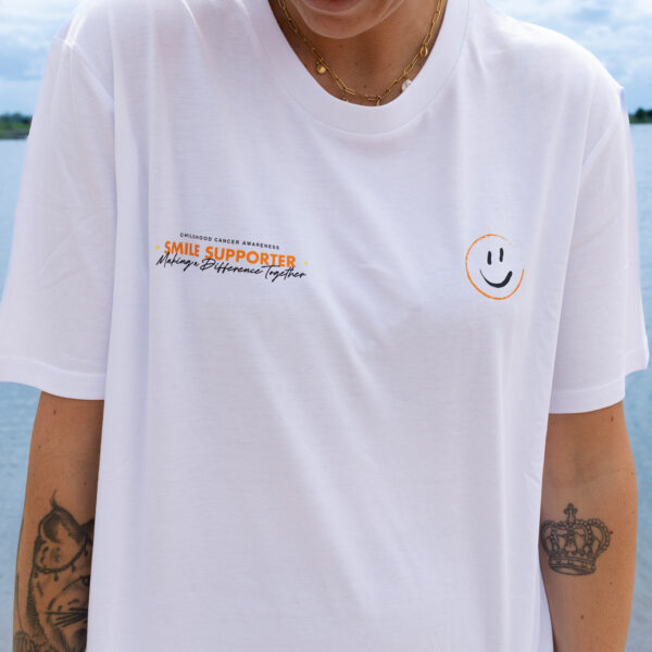 Smile2Support White T-shirt - Adult - Afbeelding 3