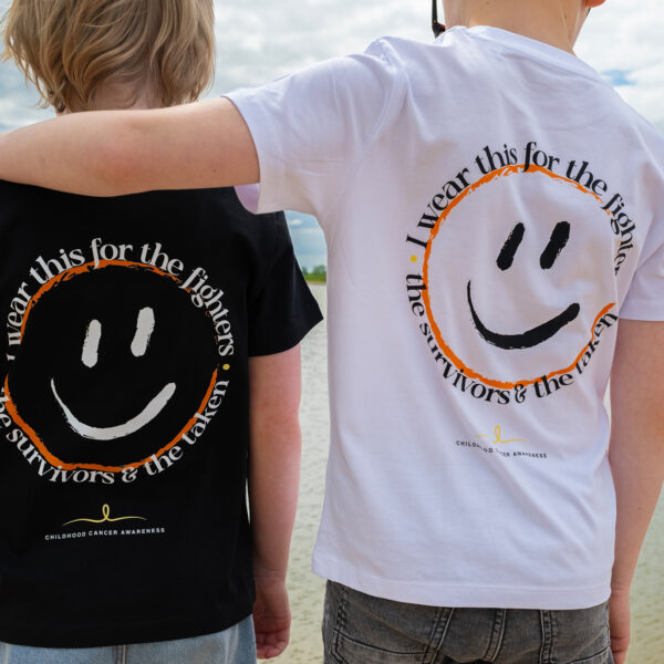 Smile2Support Black T-shirt – Kids - Afbeelding 4